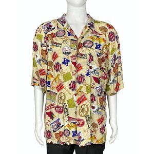 Arizona Cardinals NFL Mens XL Button Down Short Sleeve Shirt All over print